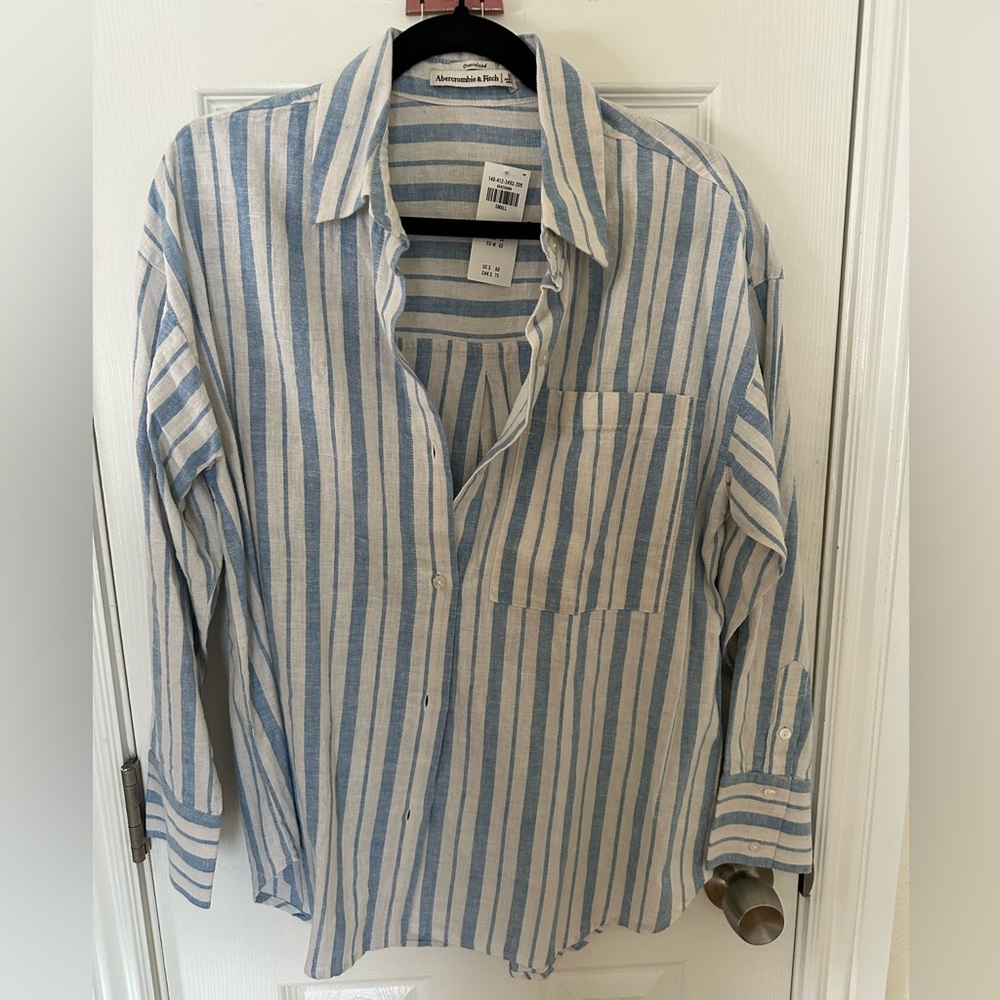 Abercrombie oversized linen l/s